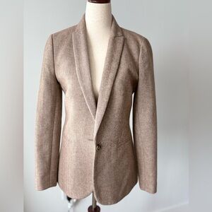 J-Crew tan herringbone Blazer